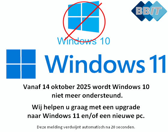 Einde Windows 10